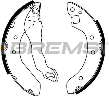 Bremsi GF0267 - Комплект тормозных колодок, барабанные xparts.lv