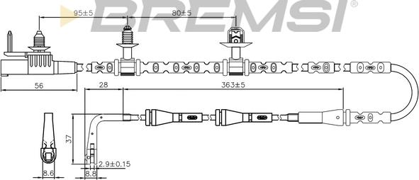 Bremsi WI0980 - Indikators, Bremžu uzliku nodilums xparts.lv
