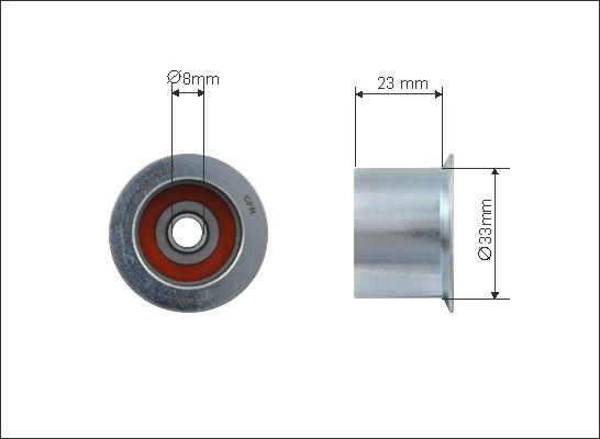 Caffaro 500134 - Deflection / Guide Pulley, timing belt xparts.lv