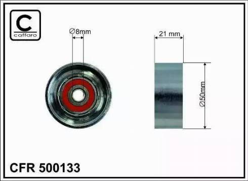 Caffaro 500133 - Deflection / Guide Pulley, timing belt xparts.lv