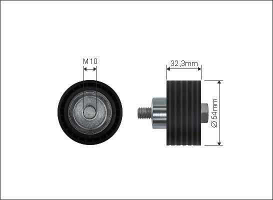 Caffaro 500218 - Deflection / Guide Pulley, timing belt xparts.lv