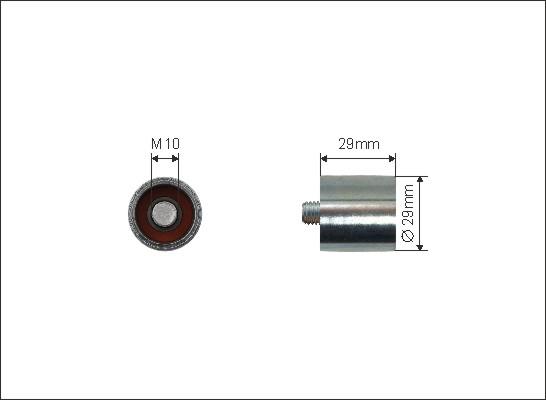 Caffaro 65-00 - Deflection / Guide Pulley, timing belt xparts.lv