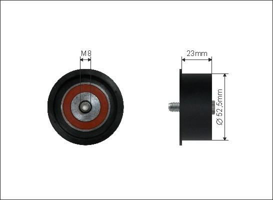 Caffaro 155-22 - Deflection / Guide Pulley, timing belt xparts.lv