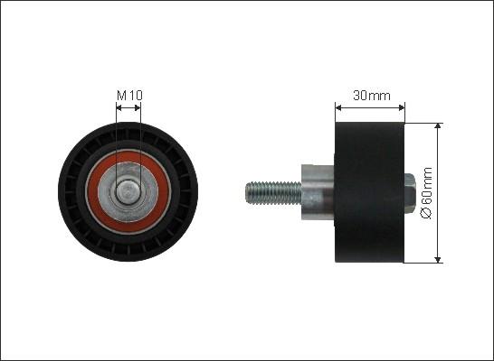 Caffaro 127-10 - Deflection / Guide Pulley, timing belt xparts.lv