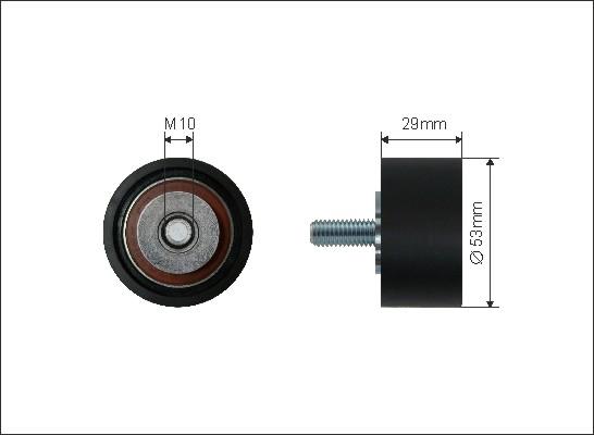 Caffaro 25-04 - Deflection / Guide Pulley, timing belt xparts.lv