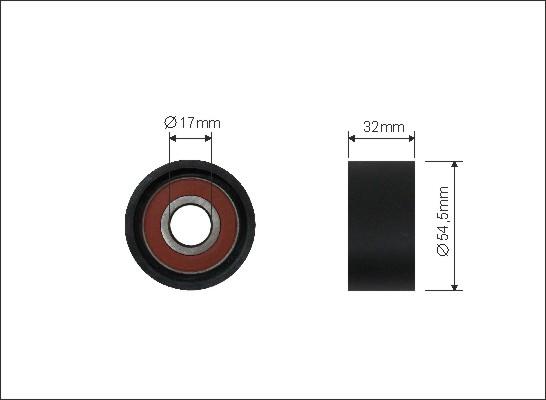 Caffaro 25-00 - Deflection / Guide Pulley, timing belt xparts.lv