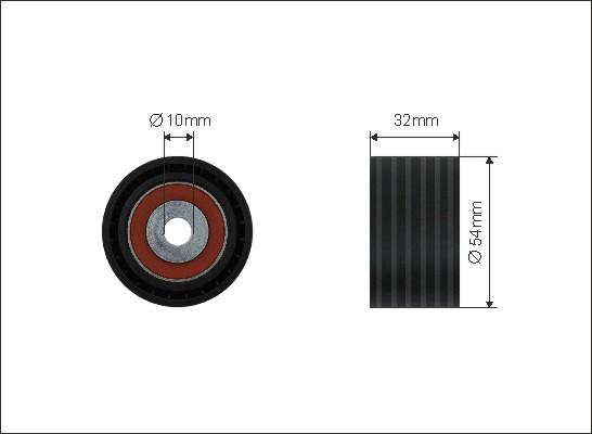 Caffaro 26-26 - Deflection / Guide Pulley, timing belt xparts.lv