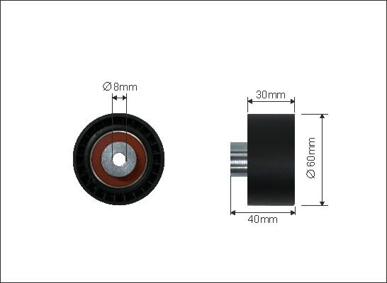 Caffaro 23-59 - Deflection / Guide Pulley, timing belt xparts.lv