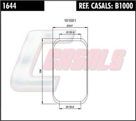 Casals B1000 - Bellow, air suspension xparts.lv