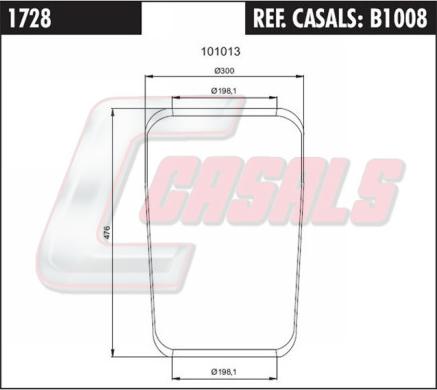 Casals B1008 - Кожух пневматической рессоры xparts.lv