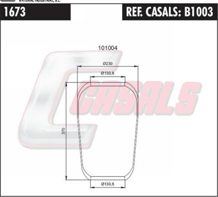 Casals B1003 - Кожух пневматической рессоры xparts.lv