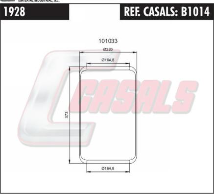 Casals B1014 - Bellow, air suspension xparts.lv