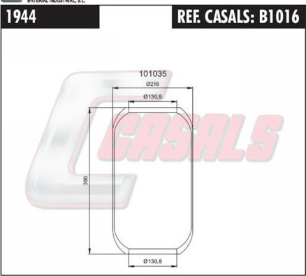 Casals B1016 - Кожух пневматической рессоры xparts.lv