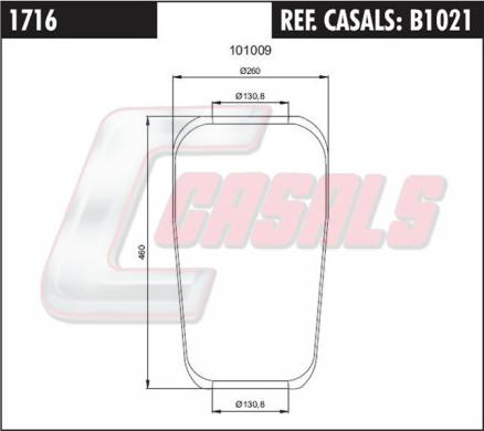 Casals B1021 - Bellow, air suspension xparts.lv