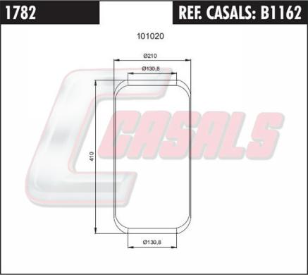 Casals B1162 - Bellow, air suspension xparts.lv
