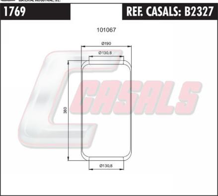 Casals B2327 - Кожух пневматической рессоры xparts.lv