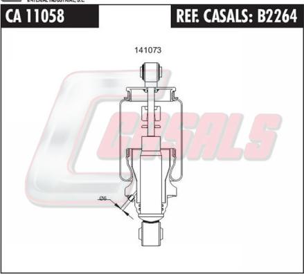 Casals B2264 - Shock Absorber, cab suspension xparts.lv