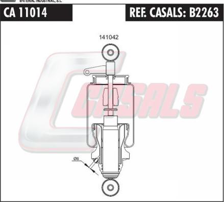 Casals B2263 - Shock Absorber, cab suspension xparts.lv