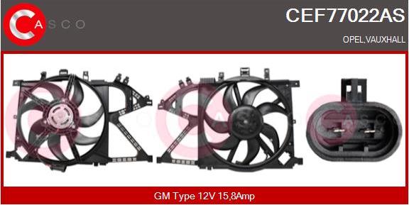 Casco CEF77022AS - Elektromotors, Dzes. sist. radiatora ventilators xparts.lv