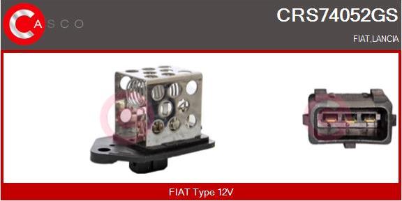 Casco CRS74052GS - Papildus rezistors, Elektromotors-Radiatora ventilators xparts.lv