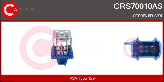 Casco CRS70010AS - Rezistors, Salona ventilators xparts.lv