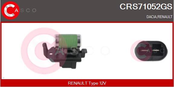 Casco CRS71052GS - Papildus rezistors, Elektromotors-Radiatora ventilators xparts.lv