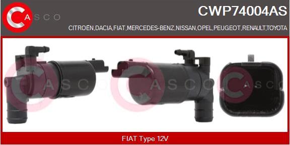 Casco CWP74004AS - Водяной насос, система очистки окон xparts.lv