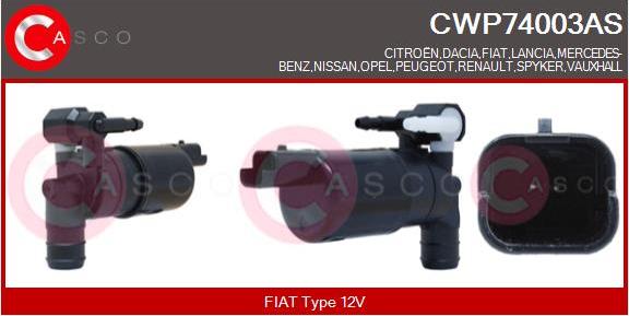 Casco CWP74003AS - Ūdenssūknis, Stiklu tīrīšanas sistēma xparts.lv