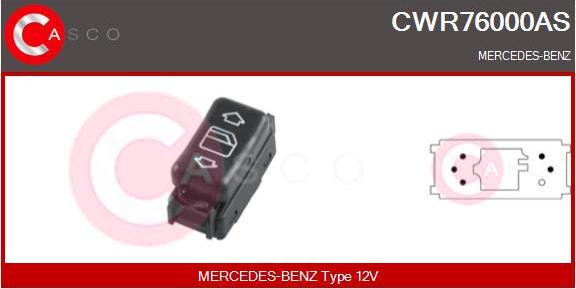 Casco CWR76000AS - Выключатель, стеклоподъемник xparts.lv