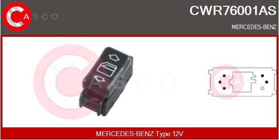 Casco CWR76001AS - Switch, window regulator xparts.lv