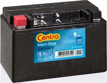 CENTRA CK091 - Стартерная аккумуляторная батарея, АКБ xparts.lv