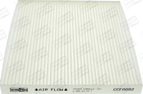 Champion CCF0052 - Filtrs, Salona telpas gaiss xparts.lv