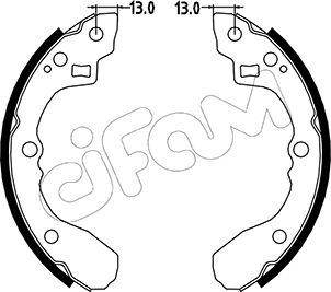 Cifam 153-213 - Комплект тормозных колодок, барабанные xparts.lv