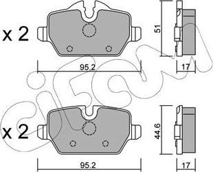 Cifam 822-641-0 - Brake Pad Set, disc brake xparts.lv