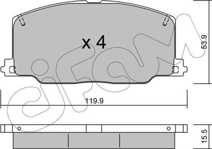 Cifam 822-067-0 - Brake Pad Set, disc brake xparts.lv