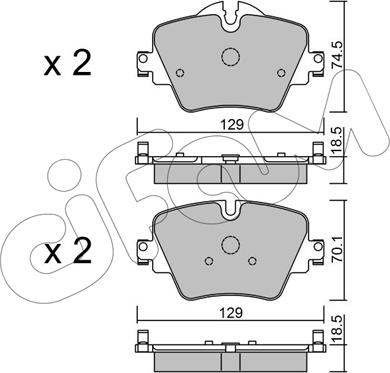 Cifam 822-1037-0 - Brake Pad Set, disc brake xparts.lv