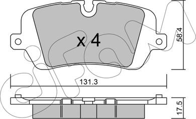 Cifam 822-1025-0 - Brake Pad Set, disc brake xparts.lv