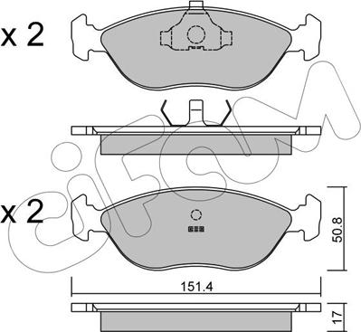 Cifam 822-126-0 - Brake Pad Set, disc brake xparts.lv