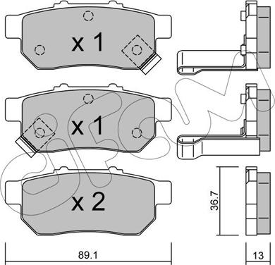 Cifam 822-176-1 - Brake Pad Set, disc brake xparts.lv