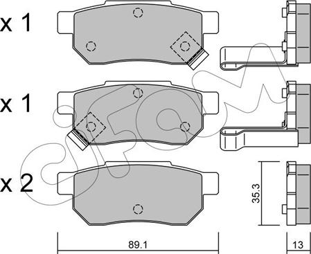 Cifam 822-170-1 - Brake Pad Set, disc brake xparts.lv