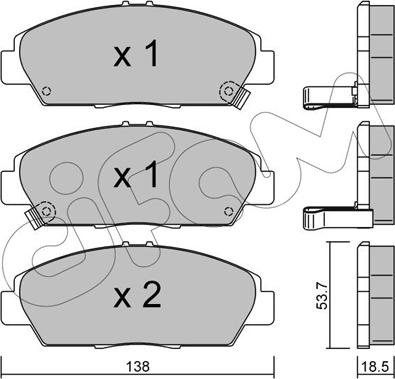 Cifam 822-172-0 - Brake Pad Set, disc brake xparts.lv