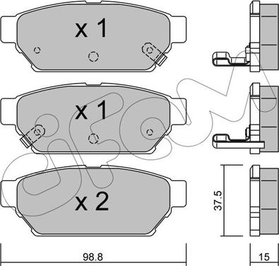 Cifam 822-396-0 - Brake Pad Set, disc brake xparts.lv