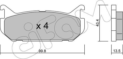 Cifam 822-303-0 - Stabdžių trinkelių rinkinys, diskinis stabdys xparts.lv