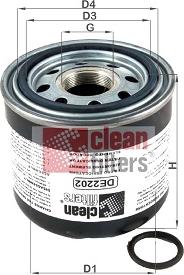 Clean Filters DE2202 - Gaisa sausinātāja patrona, Gaisa kompresors xparts.lv