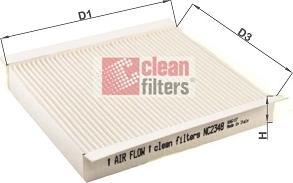 Clean Filters NC2348 - Фильтр воздуха в салоне xparts.lv