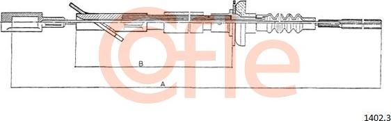 Cofle 1402.3 - Трос, управление сцеплением xparts.lv