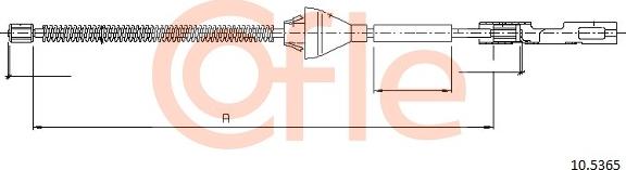 Cofle 92.10.5365 - Тросик, cтояночный тормоз xparts.lv