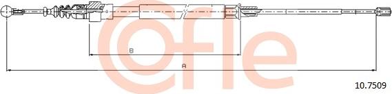 Cofle 10.7509 - Тросик, cтояночный тормоз xparts.lv