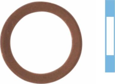 Corteco 005502H - Уплотнительное кольцо, резьбовая пробка маслосливного отверстия xparts.lv