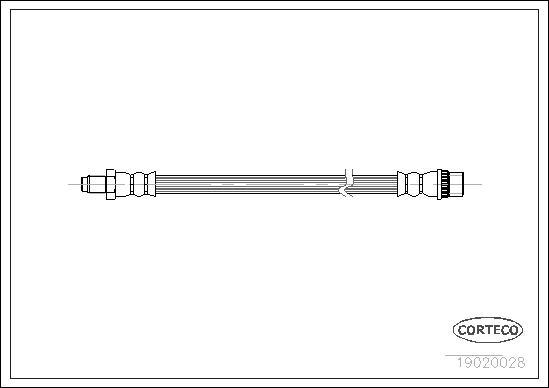 Corteco 19020028 - Тормозной шланг xparts.lv